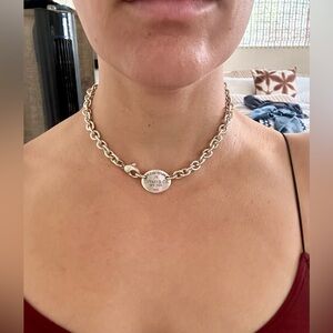 Tiffany & Co Heart Tag Choker, Sterling Silver 925
